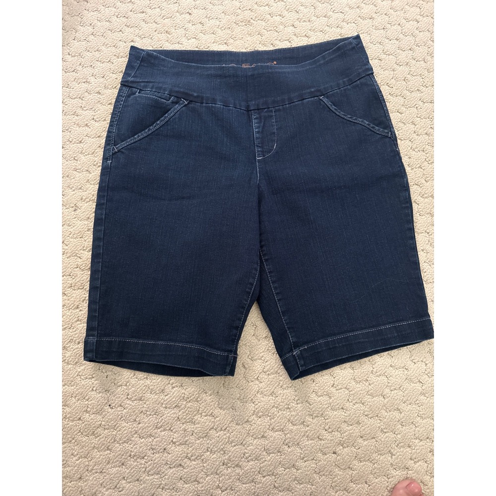 Jag Jeans Womens Dark Wash Denim Bermuda Shorts Pull On Classic Fit Blue Size 10